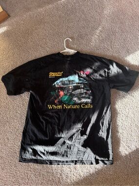 When Nature Calls Graphic Tee - Black